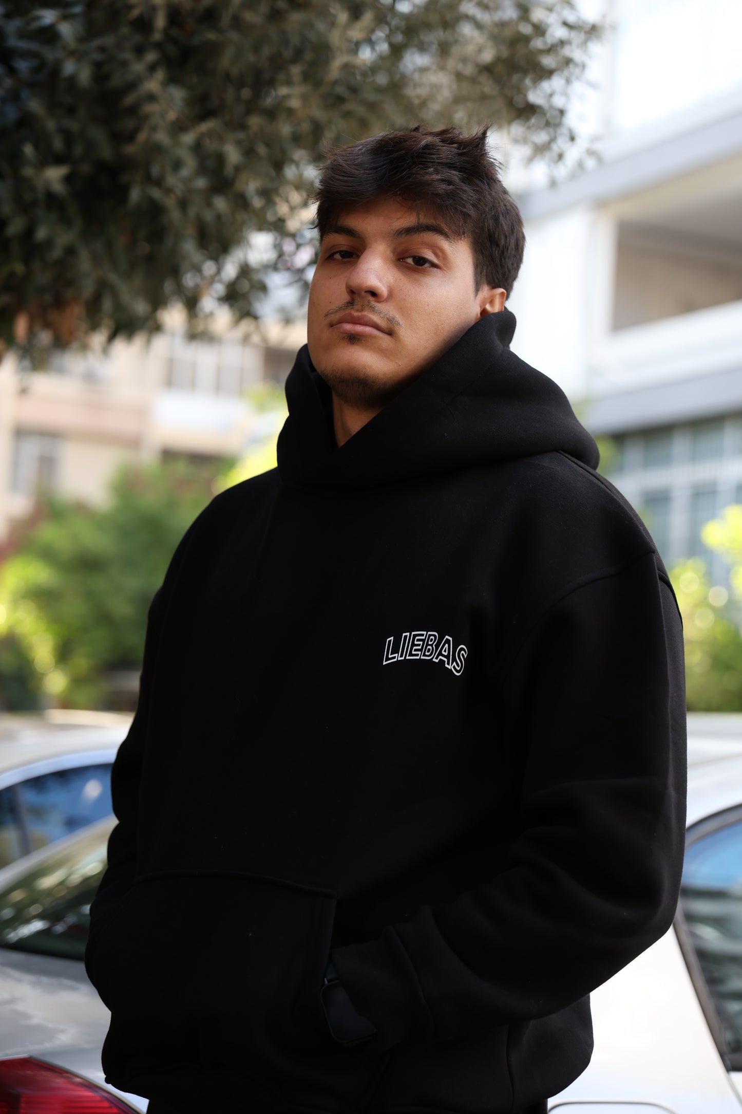 Premium Siyah "FREEDOM" Oversize Hoodie