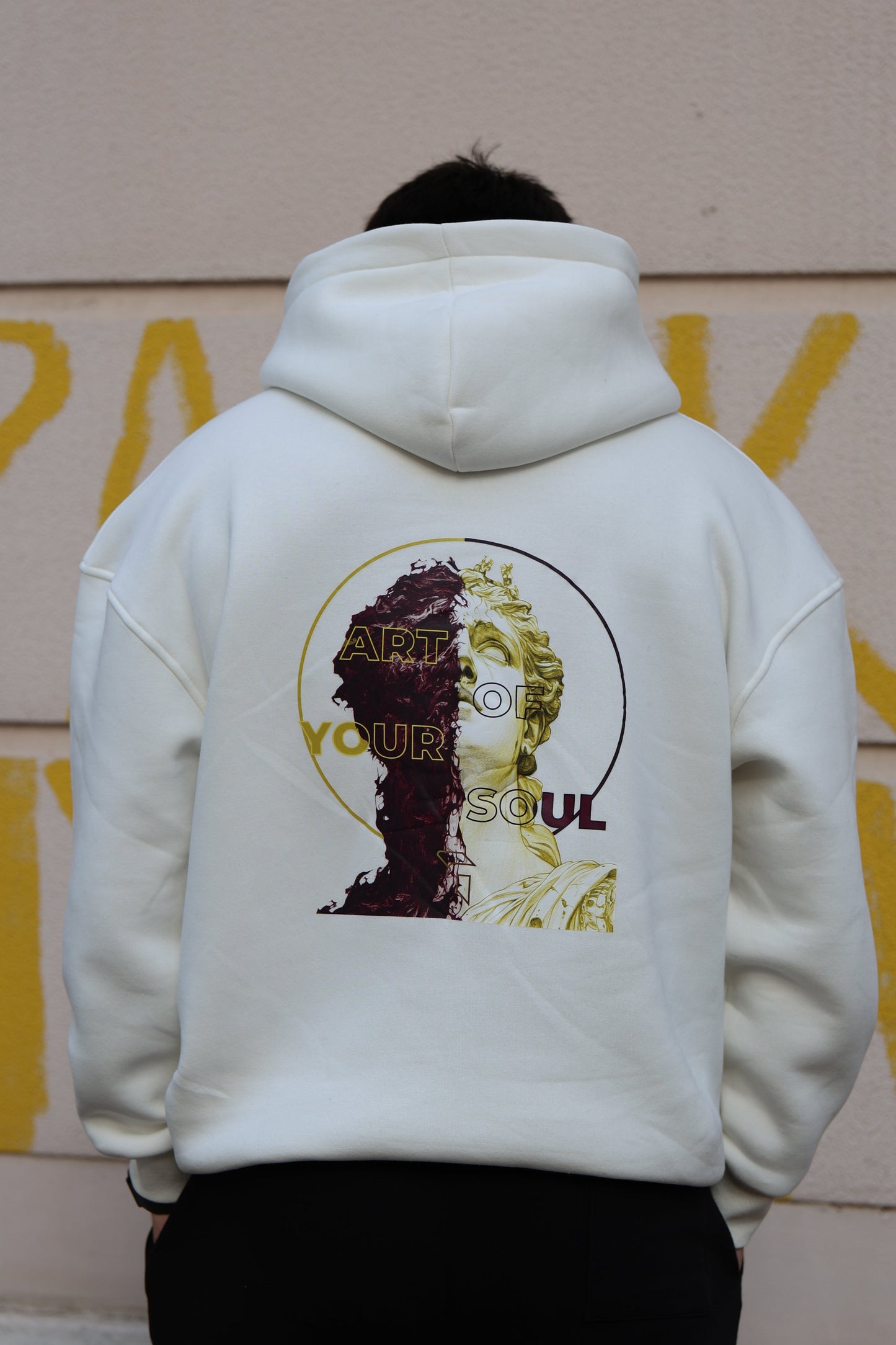 Premium Beyaz "2SIDE" Oversize Hoodie