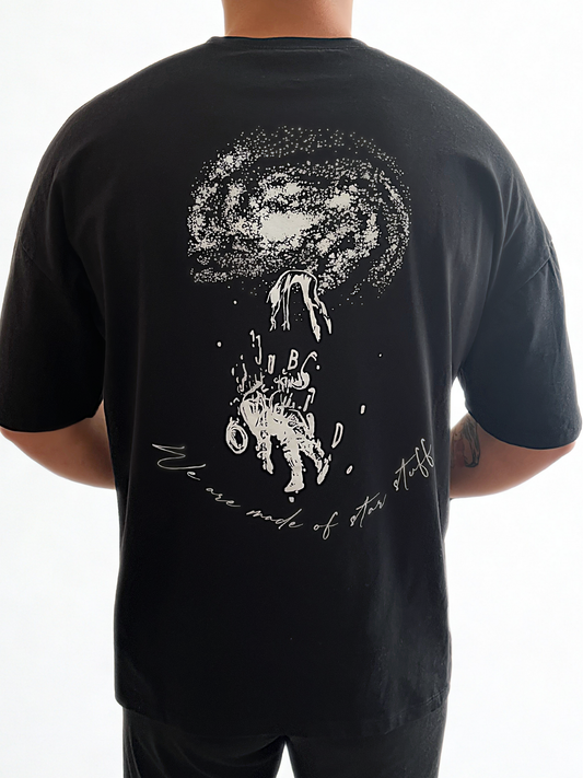 Star Stuff Oversize Siyah T-Shirt