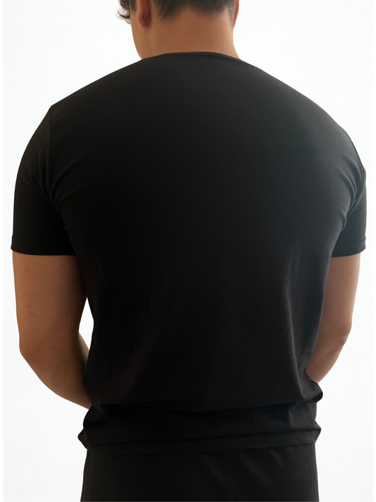Slim Fit Basic Siyah T-Shirt